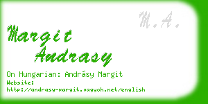 margit andrasy business card